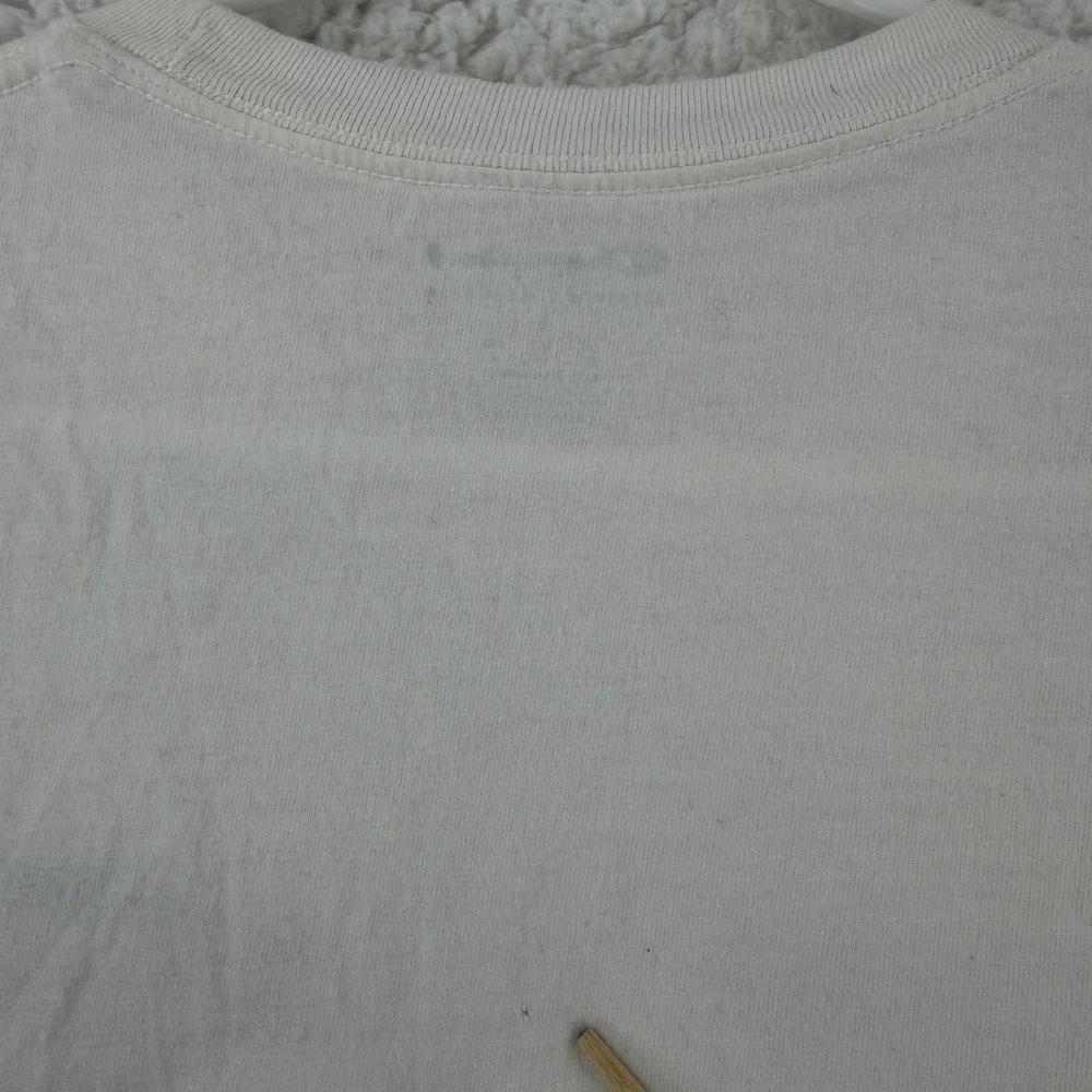 Champion Shirt Mens Small White Embroidered Logo Graphic Tee T-Shirt Tagless - Picture 6 of 11
